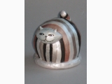 Kot w formie kulki - pasiak perła